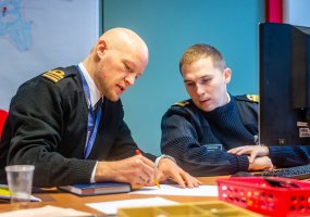 KJP kariai dalyvauja NATO jūrinio komponento štabo pratybose  - 1