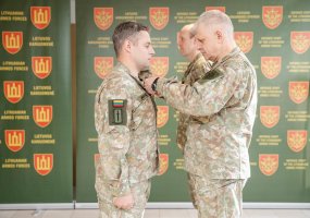 Lithuanian soldiers decorated after service in Iraq at the Defence Staff of the Lithuanian Armed... - 5