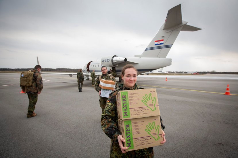 Military medics of the NATO Battalion reinforced with equipment and personnel 