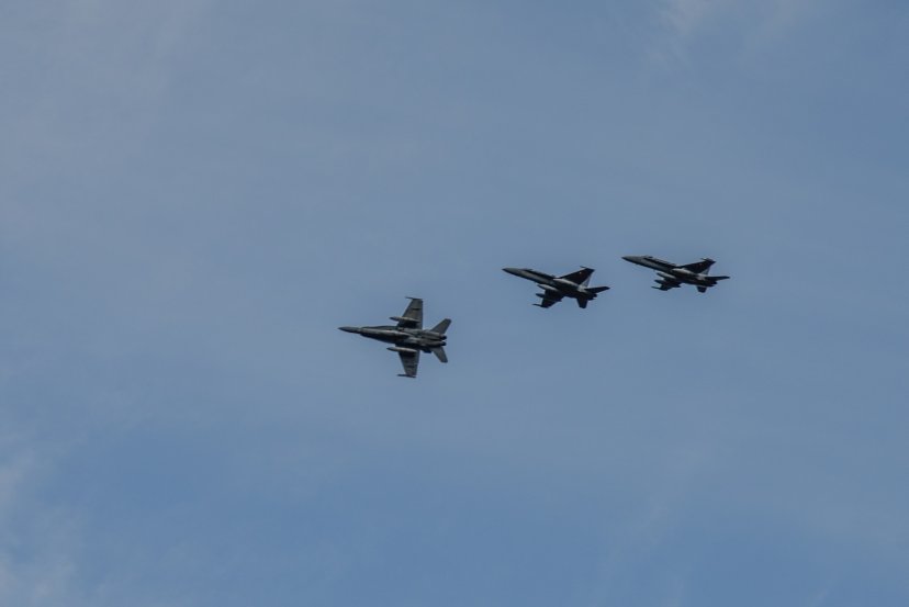 Spanish Air Force detachment fighter aircraft landed at Šiauliai Airbase to lead the NATO Air...