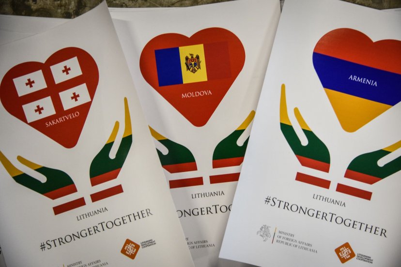 Spartan cargo aircraft of the Lithuanian Air Force takes humanitarian assistance to Armenia,...