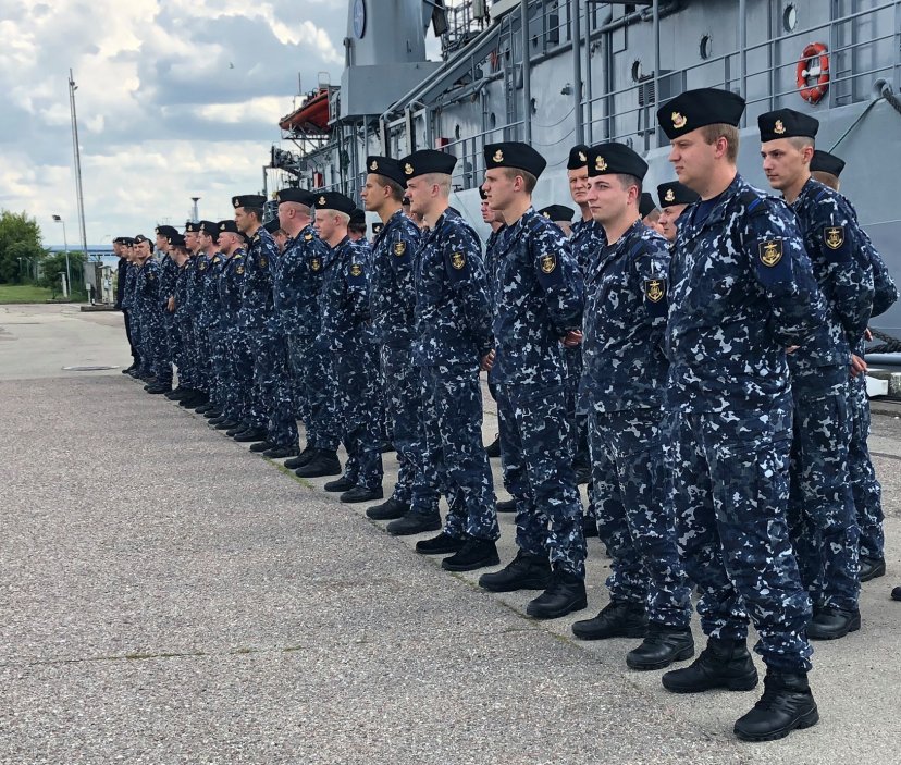 Ceremonijos metu išlydėti štabo ir aprūpinimo laivo ,,Jotvingis“ įgula ir SNMCMG1 štabo kariai
