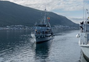Nuolatinės NATO priešmininių laivų grupės laivai dalyvavo pratybose ,,Smėlėtoji pakrantė 20“  - 2