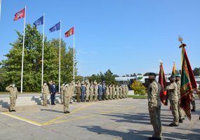 Lietuvos kariuomenės Mokymo ir doktrinų valdyboje –  kovinės vėliavos perdavimo ceremonija - 1