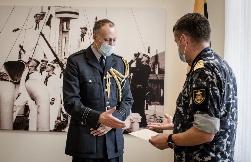 Naujai paskirtas Jungtinės Karalystės gynybos atašė lankėsi Karinėse jūrų pajėgose