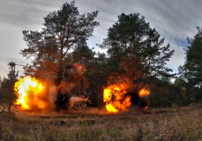 Pratybose su sąjungininkais treniruotasi koordinuotai įrengti inžinerines kliūtis - 6