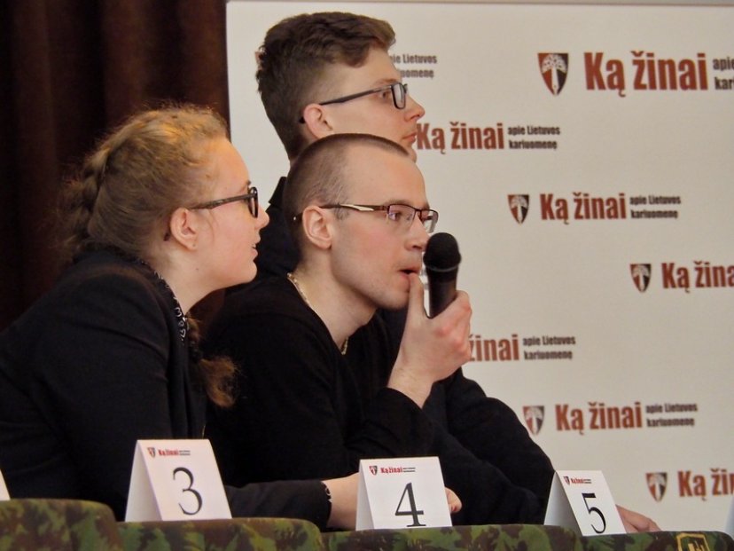 Konkurso „Ką žinai apie Lietuvos kariuomenę“ organizatoriai dėkoja moksleiviams ir jų mokytojams