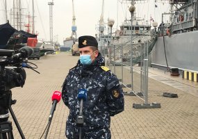 NATO laivų grupė po išminavimo operacijos lankosi Klaipėdoje  - 1