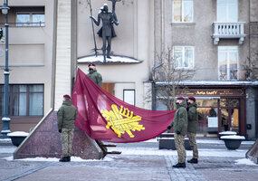 KASP reprezentacinė vėliava pirmą kartą suplevėsavo prie Seimo - 2