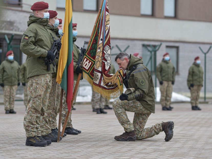 Didžiosios Kovos rinktinės 30-metis pažymėtas iškilminga kario priesaikos ceremonija
