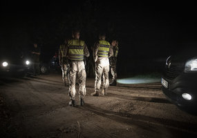 Fotoreportažas iš Lietuvos kariuomenės naktinio patrulio pasienyje prie Ignalinos - 10