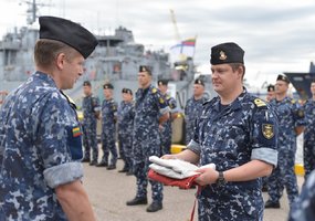 Priešmininis laivas „Sūduvis“ (M52) perduotas Klaipėdos jūrų muziejui - 1