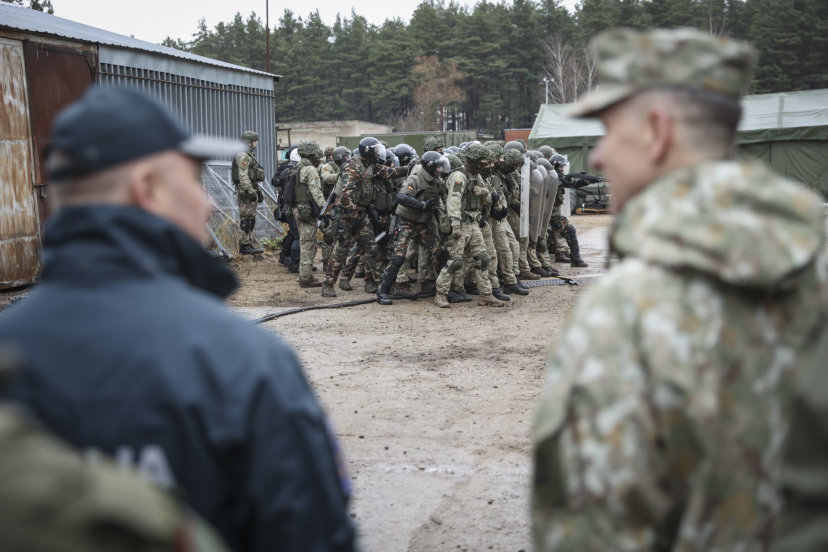 A Forward Operating Base established in Druskininkai to support border area protection operations 