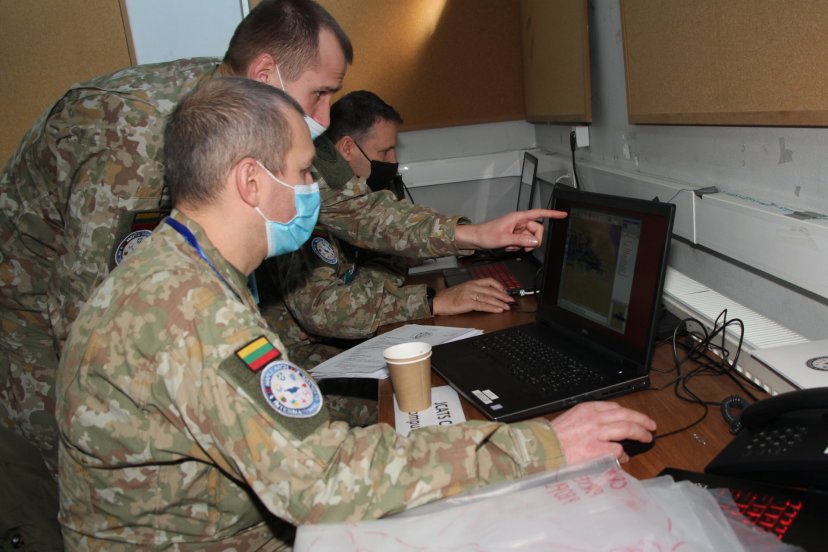 Military personnel of the Lithuanian Armed Forces School trained at Exercise Maple Arch 2021