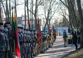 Pagerbti žuvę Klaipėdos sukilimo dalyviai   - 1
