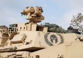 Rotational heavy U.S. battalion with combat equipment arrived in Kaunas. European railway track... - 4