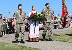 Šalia išskirtinio Minaičių memorialo prisiekė Margirio pėstininkų bataliono kariai - 2