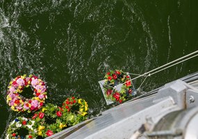 Lietuvos kariuomenės atstovai pagerbė žuvusiuosius jūroje  - 1