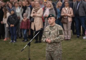Yet another responsible assignment: National Defence Volunteer Force troops farewelled before... - 2