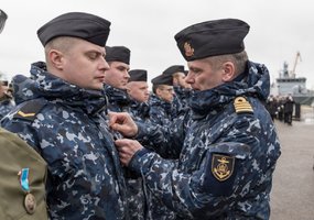 Priešmininio laivo „Kuršis“ įgula apdovanota medaliais „Už tarptautines operacijas“ - 7