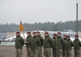 Naujai paskirtam KASP Dainavos apygardos 1-osios rinktinės vadui įteikta kovinė vėliava - 6