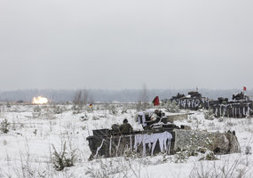 NATO priešakinių pajėgų kovinė grupė baigė aukščiausio lygmens kovinio šaudymo pratybas - 7