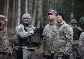 Pasirengime tarptautinėms pratyboms „Allied Spirit 2023“ besitreniruojančius karius aplankė... - 1