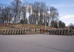Priesaikos metu kariai savanoriai užsidėjo beretes - 6