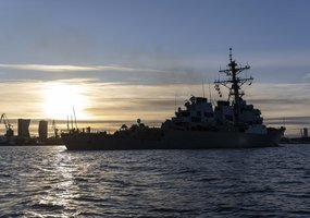  Į Klaipėdą atplaukė JAV karinio laivyno raketinis kovos laivas - 5