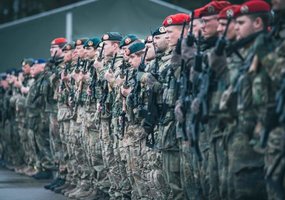 Pilnos sudėties NATO priešakinių pajėgų kovinė grupė treniruojasi pratybose „Rising bull“ - 1