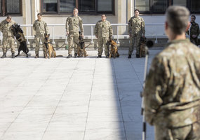 Keturkojų karių rikiuote Lietuvos kariuomenėje paminėta Šuns diena  - 1