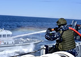 Lietuvos kariuomenės Karinių jūrų pajėgų karo laivas „Skalvis“ dalyvavo Švedijos Karalystės... - 7