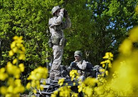 Krašto apsaugos savanorių pajėgų kariai treniravosi su Latvijos ginkluotomis pajėgomis - 1