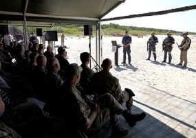 Pratybose “Audros smūgis 2023” vyko sąjungininkų jūrų desanto operacija - 2