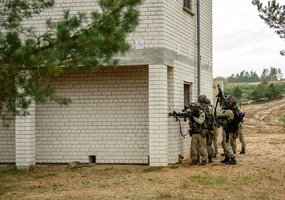 Fotogalerija: gynybos operacija tarptautinių pratybų „Geležinis vilkas 2023-2“ metu  - 6
