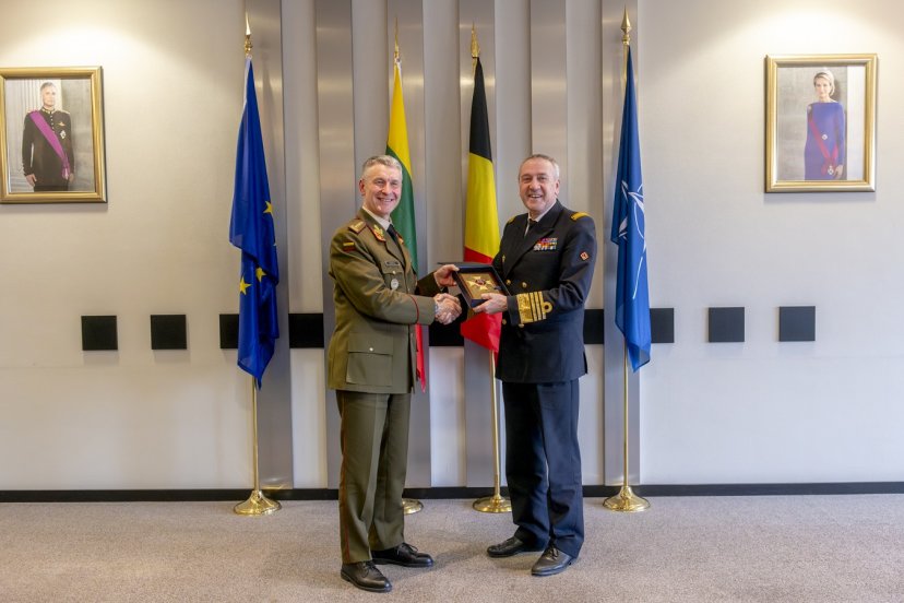 Lietuvos kariuomenės vadas: vertiname ilgalaikį Belgijos įsipareigojimą kolektyvinei gynybai