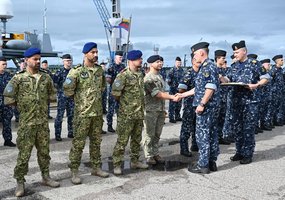 Lietuvos priešmininis laivas “Skalvis” (M53) ir Portugalijos KJP narai-išminuotojai išvyksta į... - 7