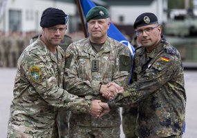 New rotation of the NATO enhanced Forward Presence Battalion Battle Group begins tour of duty in... - 9