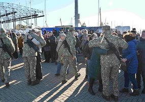 Lietuvai prisiekė Karinių jūrų pajėgų Nuolatinės pradinės privalomosios karo tarnybos kariai - 3