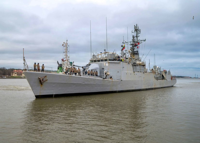 FS Commandant Blaison (F793) on a port call in Klaipėda