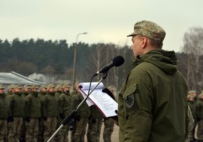 Komendantinių vienetų kariai davė priesaiką Lietuvos Respublikai - 1