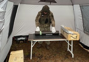 Gaižiūnų poligone vykdytas 120 mm minosvaidžio minų testavimas - 1