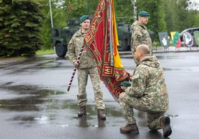Vadų pasikeitimo ceremonija Algirdo batalione: perduota vėliava ir atsakomybė  - 1