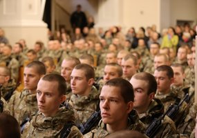 Panevėžyje prisiekė Karaliaus Mindaugo husarų bataliono kariai  - 3