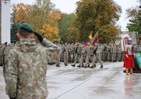 Panevėžyje prisiekė Karaliaus Mindaugo husarų bataliono kariai  - 6