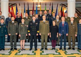 Gynybos štabo viršininkas dalyvavo L4 karininkų karjeros kursų atidarymo ceremonijoje Estijoje - 2