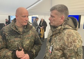 Gynybos štabo viršininkas dalyvavo tarptautinių pratybų „Tvirta Strėlė 26“ pristatyme - 1