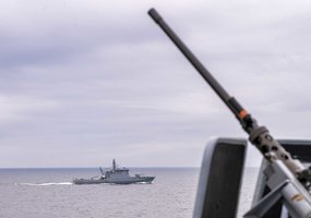 Karo laivų flotilė treniravosi vykdyti karo ir taikos meto užduotis - 3