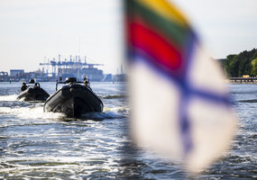 USS Mount Whitney piered in Klaipėda for a port visit   - 1
