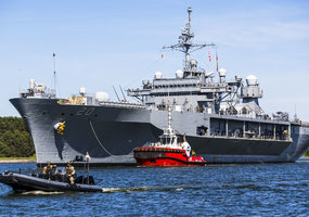 USS Mount Whitney piered in Klaipėda for a port visit   - 10